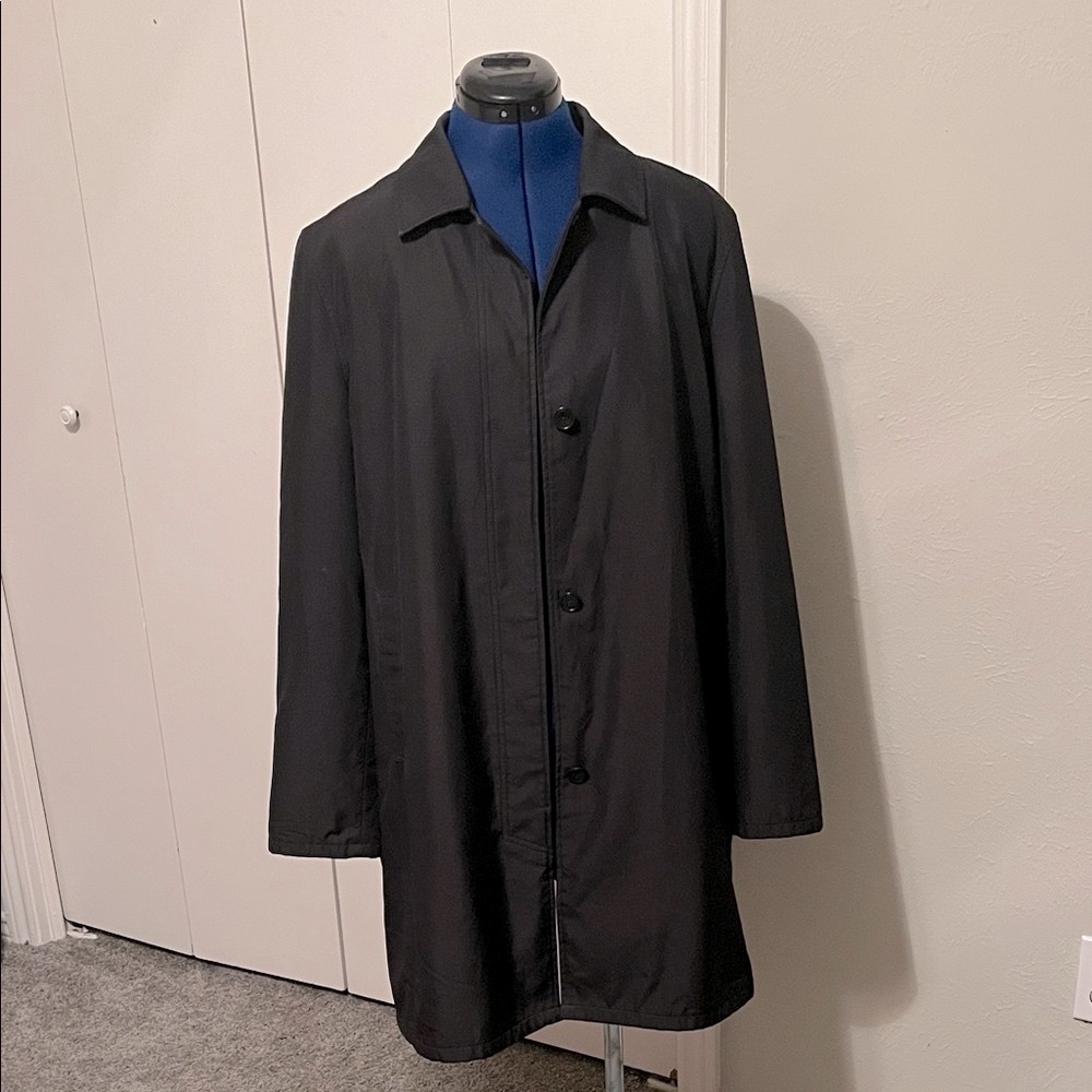 Old Navy Women's Black Medium Length Trench Coat Jacket Size XL - Picture 6 of 10